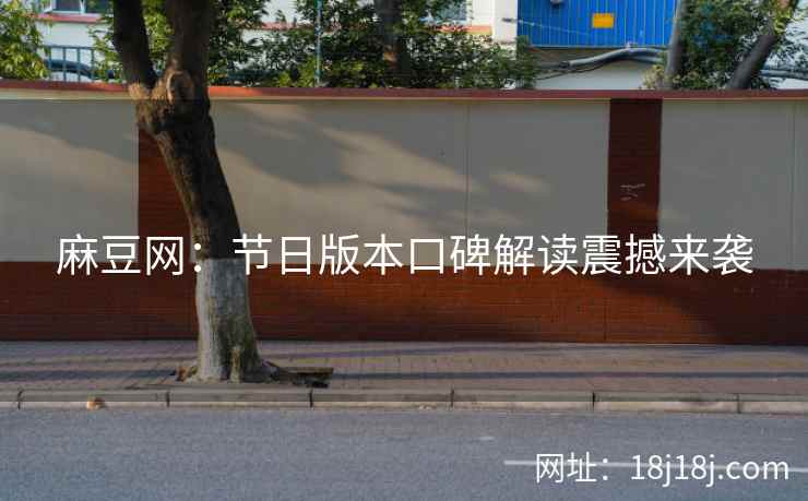 麻豆网：节日版本口碑解读震撼来袭