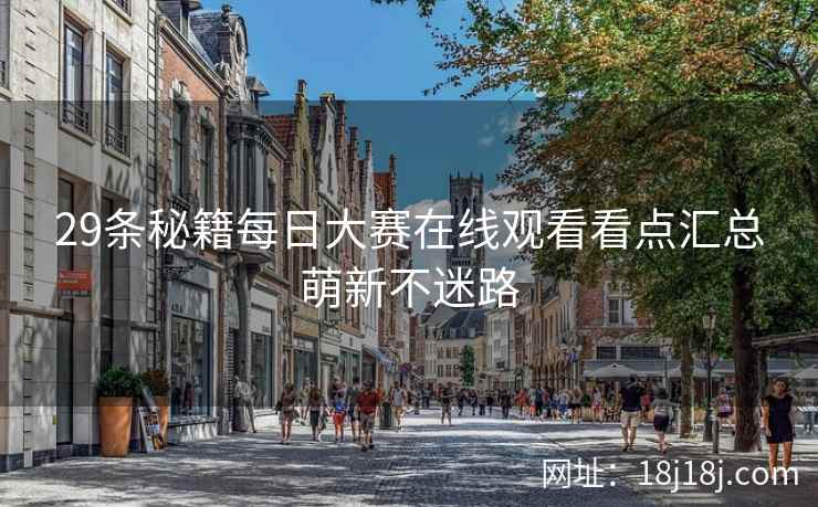 29条秘籍每日大赛在线观看看点汇总萌新不迷路